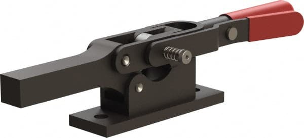 Manual Hold-Down Toggle Clamp: Horizontal, 1,299.4 lb Capacity, Solid Bar, Flanged Base MPN:5310-R