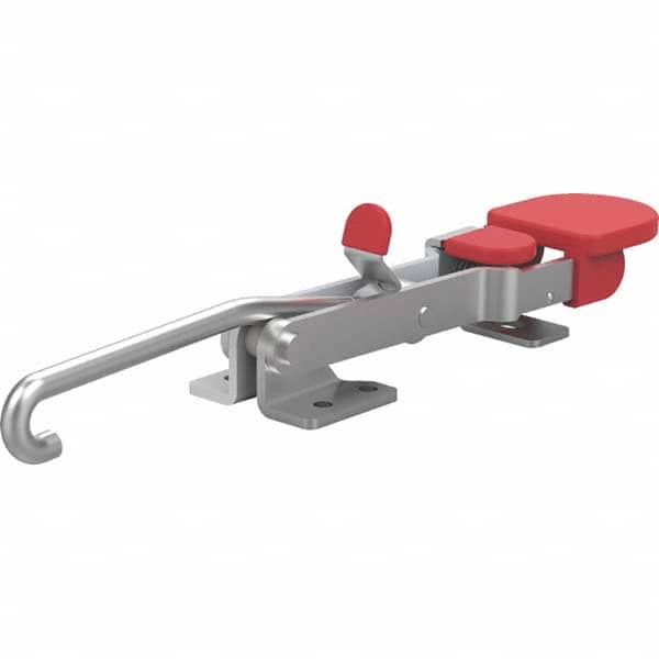 Pull-Action Latch Clamp: Horizontal, 375 lb, J-Hook, Flanged Base MPN:351-RSS