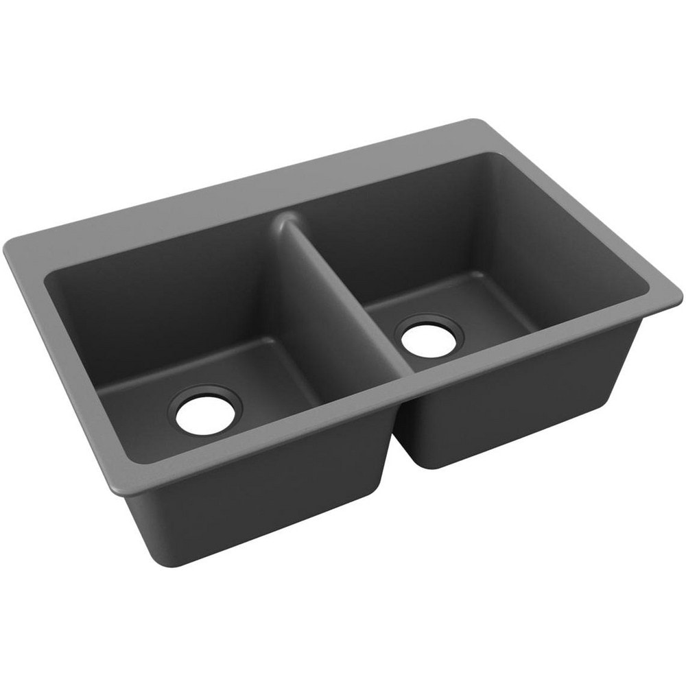 Sinks, Type: Drop-In , Mounting Location: Countertop , Number Of Bowls: 2 , Material: Quartz , Faucet Included: No  MPN:ELG3322GT0