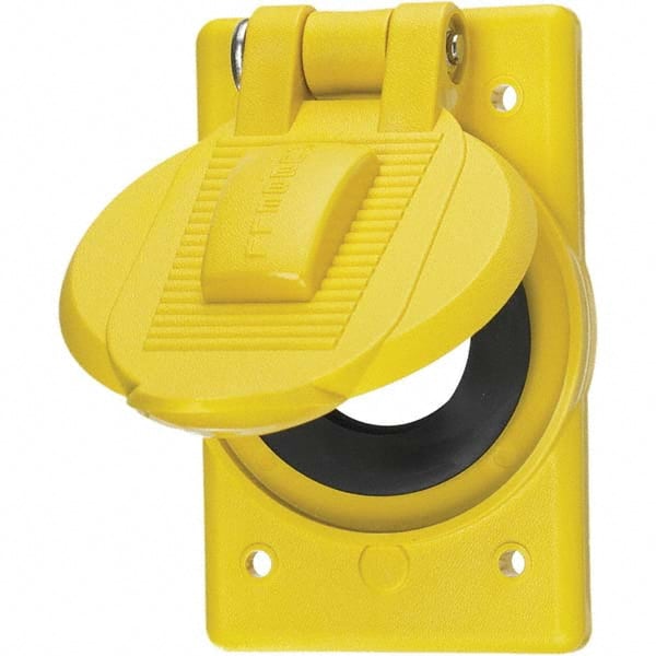 Weatherproof Box Covers, Electrical Box Shape: Round, Number Of Outlets: 1, Resistance Features: Weather-Resistant, Housing Material: Thermoplastic MPN:HBL74CM23WO