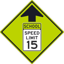 NMC TM606DG Traffic Sign School Speed Limit 15 Sign 30