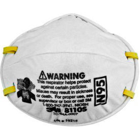 3M™ 8110S N95 Disposable Particulate Respirators Small 20/Box 7000052065