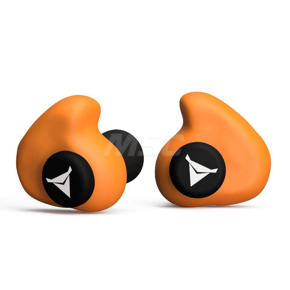 Earplugs: 31 dB, Foam & Plastic with Silicon Rubber Tip, Barrel/Cone/Triple-Flange/Custom Molded, No Roll, Push-In Stem, Roll Down, Uncorded MPN:PLG1-ORG