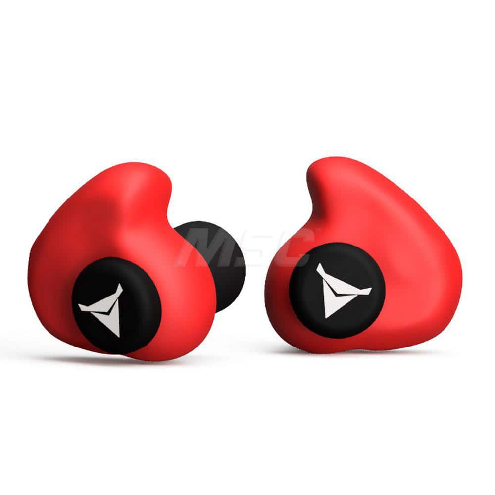 Earplugs: 31 dB, Foam & Plastic with Silicon Rubber Tip, Barrel/Cone/Triple-Flange/Custom Molded, No Roll, Push-In Stem, Roll Down, Uncorded MPN:PLG1-RED