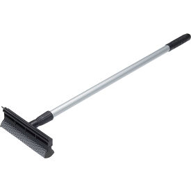 Vikan Telescopic Window Washer Sponge/Squeegee W/ Telescopic Handle - 27-15/16