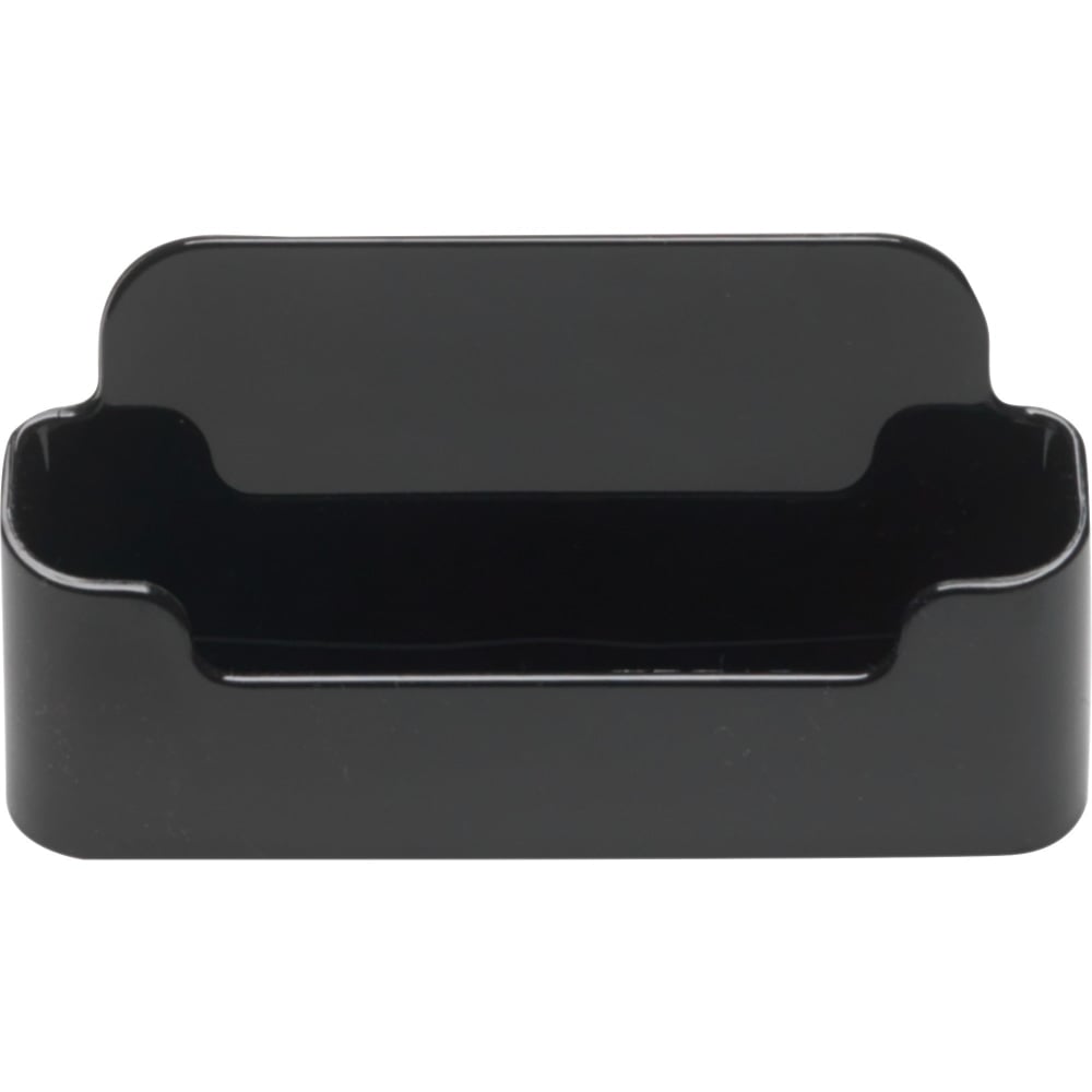 Deflecto Single Business Card Holder, 1.9in x 3.4in x 1.5in, Black (Min Order Qty 46) MPN:90104