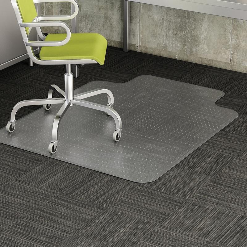 Deflecto DuraMat Chair Mat For Low-Pile Carpet, Wide Lip, 45inW x 53inD, Clear MPN:CM13233