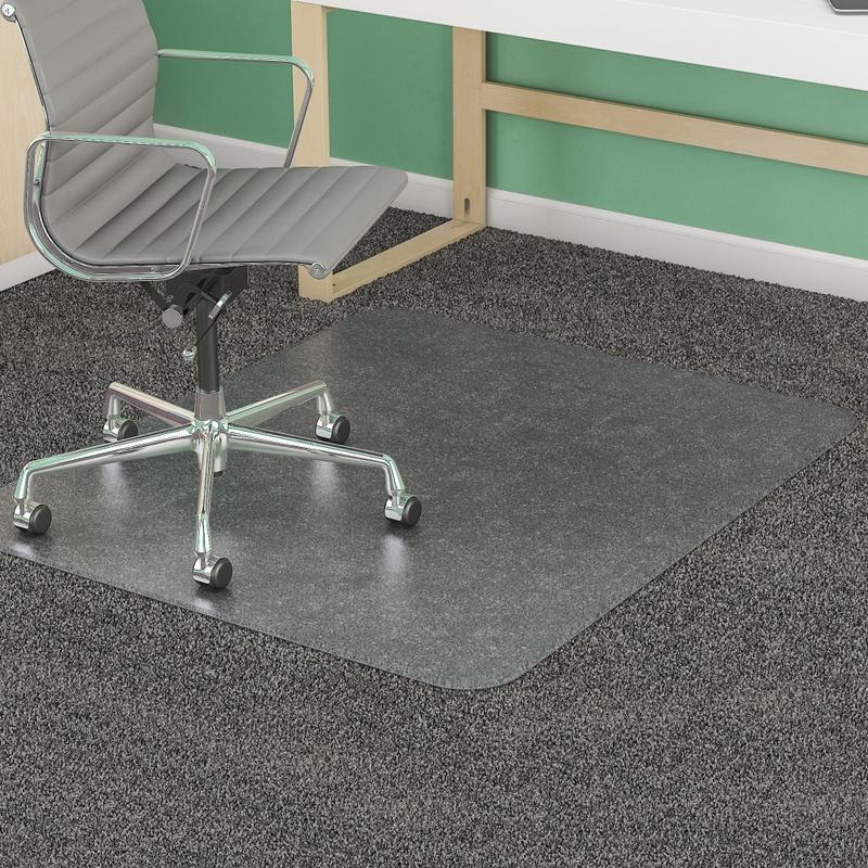 Deflecto SuperMat Medium Weight Chair Mat For Carpet, 53in x 45in, Clear MPN:CM14243