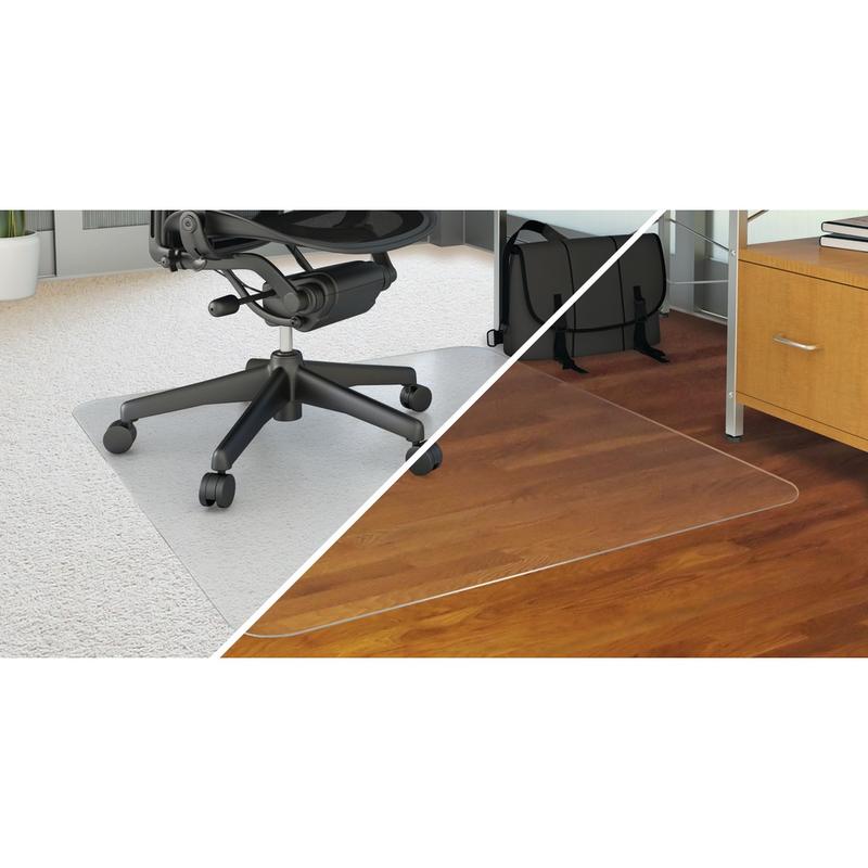 Deflecto DuoMat Chair Mat, With Lip, 45inW x 52inL, Clear MPN:CM23232DUO