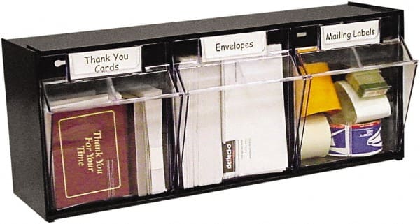 3 Compartment, 23-5/8 Inch Wide x 7-3/4 Inch Deep x 9-1/2 Inch High, Desk Top Organizer MPN:DEF20304OP