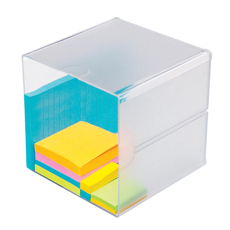 Deflecto Stackable Cube, 6inH x 6inW x 6inD, Clear (Min Order Qty 5) MPN:350401