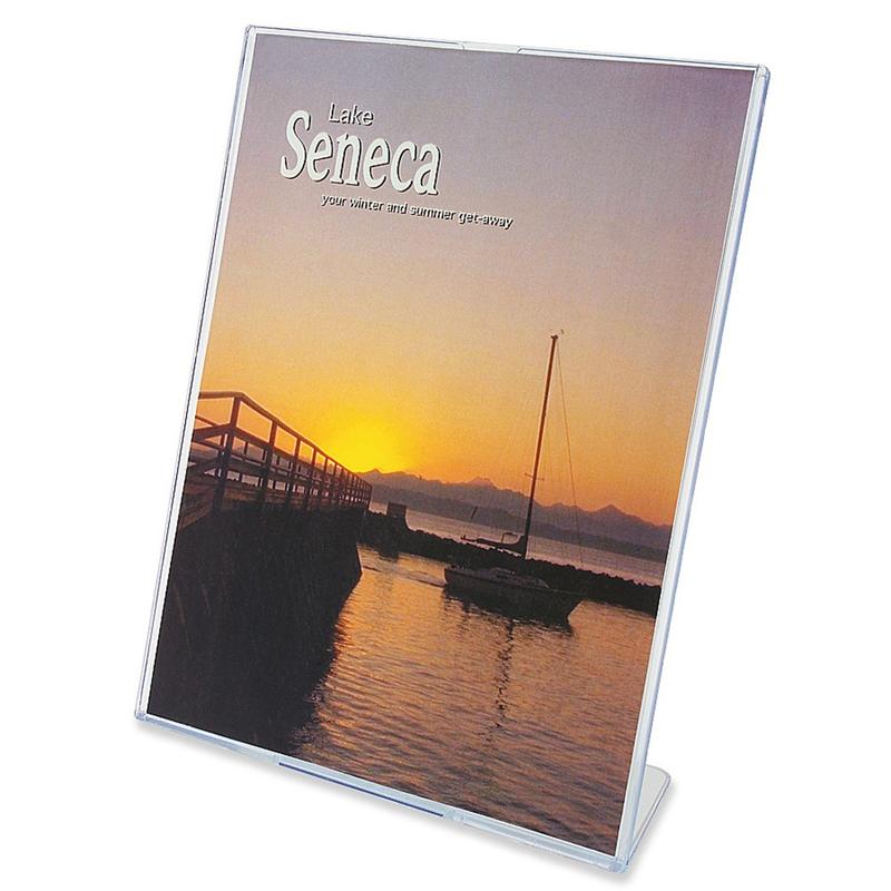 Deflecto Superior Image Slanted Sign Holder, 8 1/2in x 11in, Clear (Min Order Qty 4) MPN:590101