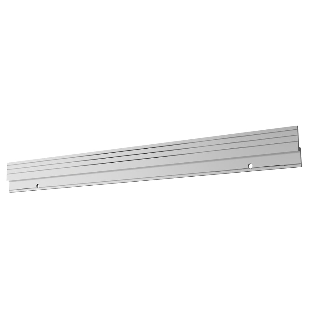 Deflecto Lit Loc Mounting Bar, 16 1/2inW x 3/8inD x 1 3/4inH, Silver (Min Order Qty 12) MPN:773001RT