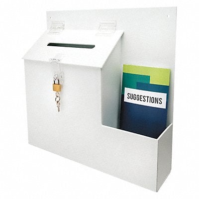 Suggestion Box Locking Top White MPN:79803