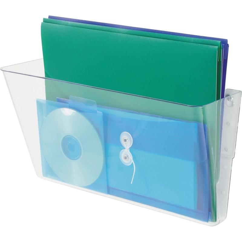 deflecto Single Unit Stackable DocuPockets - 1 Compartment(s) - 7in Height x 16.3in Width x 4in Depth - Wall Mountable - Clear - 1Each (Min Order Qty 5) MPN:74301