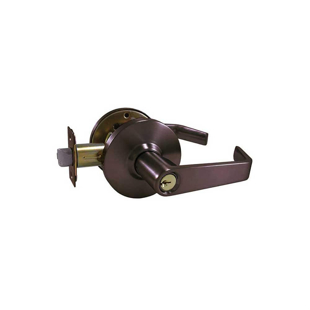 Lever Locksets, Type: Entry/Office, Key Type: Keyed Different, Strike Type: ASA Strike, Finish/Coating: Oil Rubbed Bronze, Material: Brass/Zinc MPN:DH-J-82-F-10B