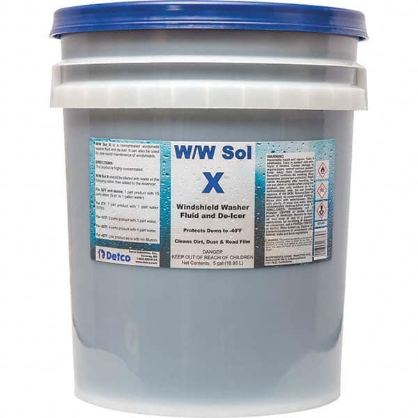 w/ W Sol X, 5 Gal Pail, Concentrated Windshield Washer Fluid MPN:1876-005