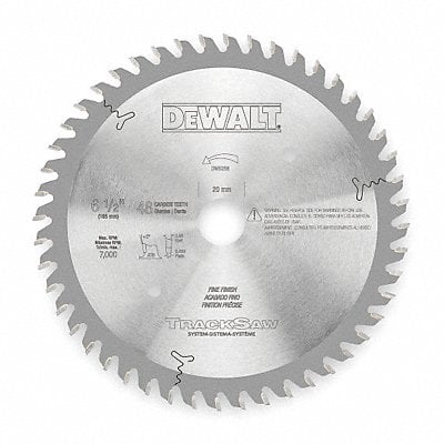 Circular Saw Blade Blade Dia 6-1/2 in. MPN:DW5258