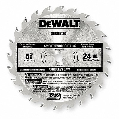 Circular Saw Blade Blade Dia 5-3/8 in. MPN:DW9054