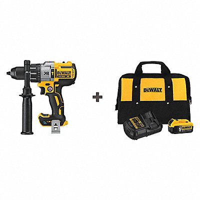 Hammer Drill Kit 1/2 Chuck 20V Cordless MPN:DCD997CB/ DCB205CK