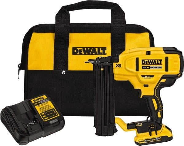 DEWALT Nail Gun: Brad, Combo, For 18 ga Nail Gauge, For 5/8 in to 2 1/8 in Nail Lg Range, 2.0 Ah MPN:DCN680D1