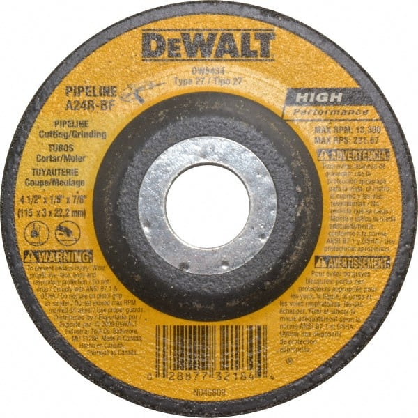 Depressed Grinding Wheel:  Type 27,  4-1/2