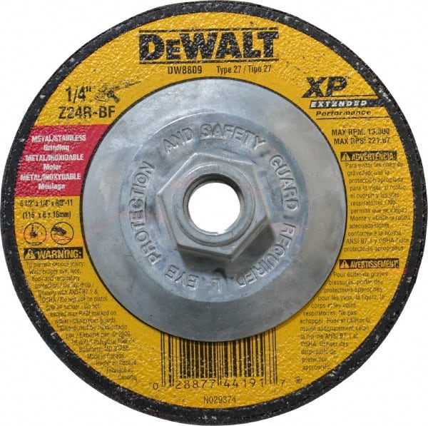 Depressed Grinding Wheel:  Type 27,  4-1/2