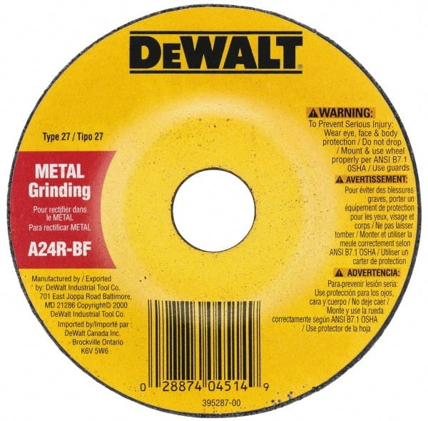 Depressed Grinding Wheel:  Type 27,  7