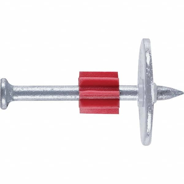 Powder Actuated Pins & Threaded Studs, Type: Drive Pin w/ Washer , Shank Length (Inch): 1-1/2 , Shank Diameter (Decimal Inch): 1.5000  MPN:50110MG-PWR