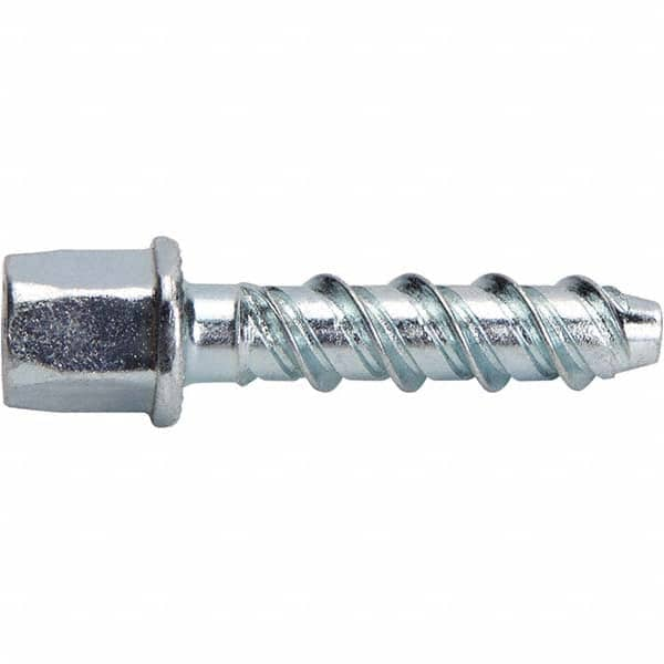 Threaded Rod Anchors, Mount Type: Vertical (End-Drilled) , Ultimate Pullout: 1950 , Head Type: Hex , Length Under Head: 2-3/8 in , Diameter (Inch): 1/4  MPN:PFM2217171