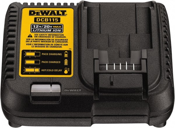 Battery Charger: DEWALT®, Single-Port Charging, For 12V/20V, Li-ion, 4 Ah Chgd in 1-Hr (DCB115)