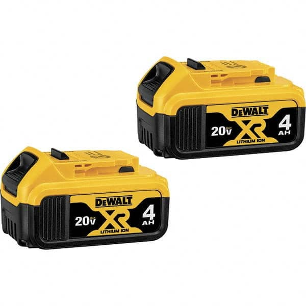 Battery: DEWALT®, 20V MAX, Li-ion, 2 Batteries Incl, 4 Ah, 20V MAX XR, (2) Batteries, 2 PK