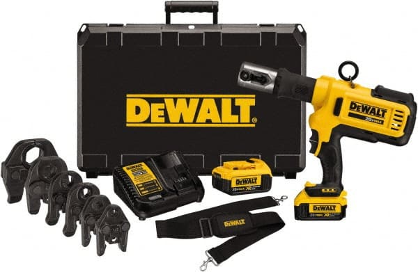 Power Crimper: 8,000 lb Capacity, Lithium-ion Battery Included, Pistol Grip Handle, 20V MPN:DCE200M2K