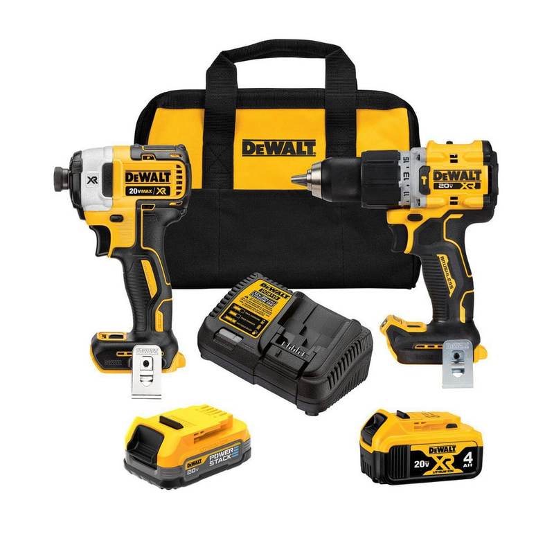 Cordless Tool Combination Kits, Kit Type: Brushless Compact Hammer Drill, Impact Driver , Voltage: 20.00 , Batteries Included: Yes  MPN:DCK249E1M1