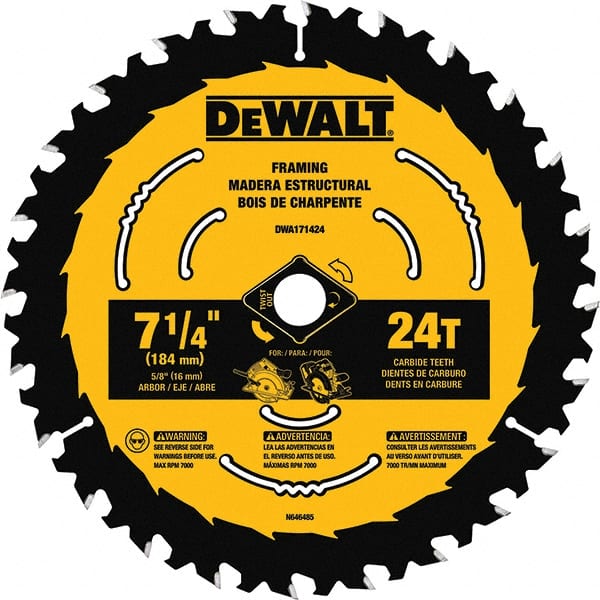 Wet & Dry Cut Saw Blade: 7-1/4