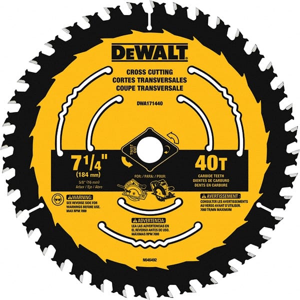 Wet & Dry Cut Saw Blade: 7-1/4