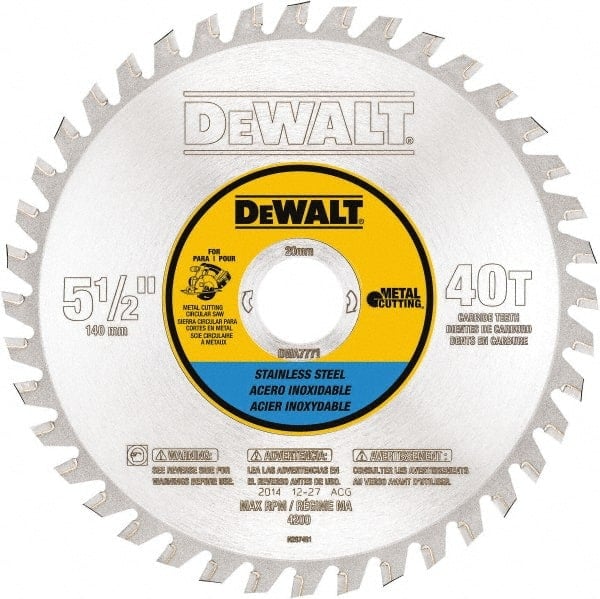 Wet & Dry Cut Saw Blade: 5-1/2