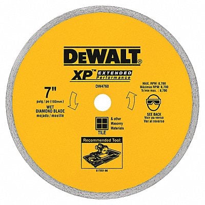 Diamond Saw Blade Blade Dia 7 in. MPN:DW4760