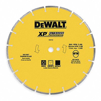 Diamond Saw Blade Blade Dia 10 in. MPN:DW4762