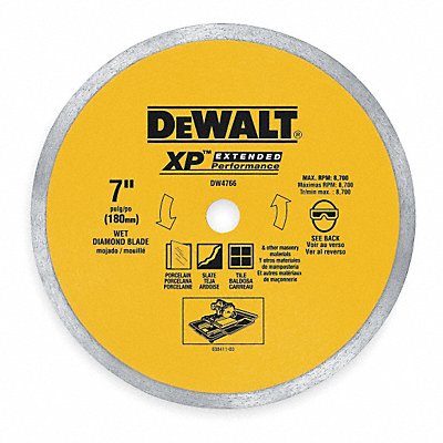 Diamond Saw Blade Blade Dia 7 in. MPN:DW4766