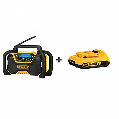 Jobsite Radio 12V 20V Cordless MPN:DCR028B/DCB203