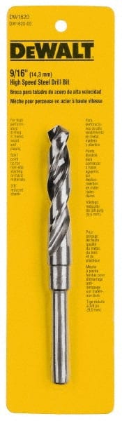 Reduced Shank Drill Bit: 3/4'' Dia, 1/2'' Shank Dia, 118 0, High Speed Steel MPN:DW1625