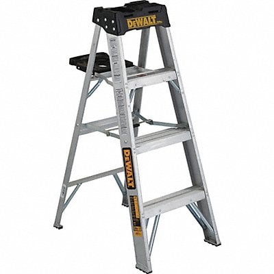 Stepladder Aluminum 4 ft H 300 lb Cap. MPN:DXL2010-04