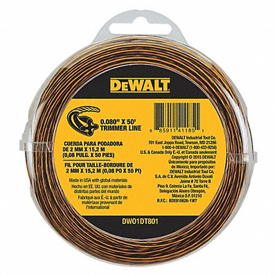 String Trimmer Line 0.080 in dia 50 ft. MPN:DWO1DT801