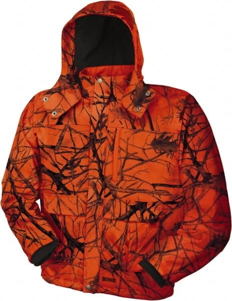 Heated Jacket: Size 3X-Large, Camo Blaze, Polyester MPN:DCHJ074D1-3X