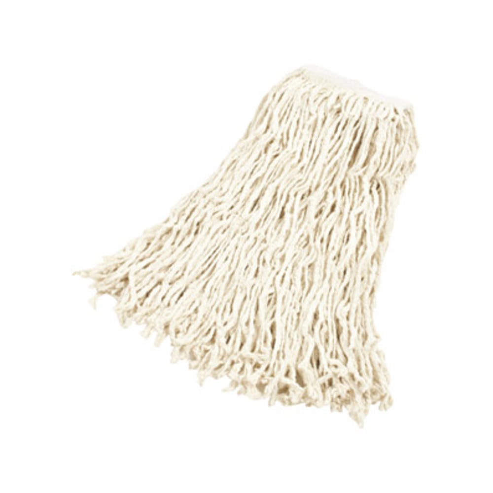 Rubbermaid Commercial Value-Pro Cotton Mop Head, Size #20, 1in Band (Min Order Qty 6) MPN:FGV11700WH00