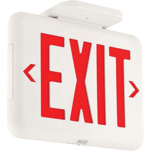 Illuminated Exit Signs, Number of Faces: 1 , Letter Color: Red , Housing Material: Thermoplastic , Housing Color: White , Voltage: 120/277 V  MPN:93048320