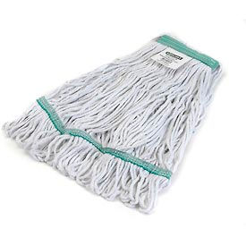 Carlisle Flo-Pac Medium Green Wide Band Looped-End Mop Blended 4-Ply Yarn Natural - 369419B00 369419B00