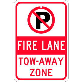 NMC TM062J Traffic Sign No Parking Fire Lane Tow-Away Zone 18