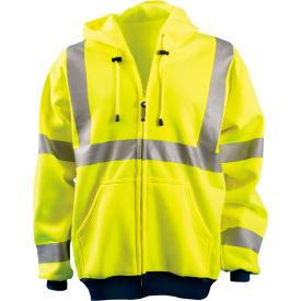 OccuNomix Hi-Vis Premium Wicking Hoodie Class 3 Hi-Vis Yellow 5XL LUX-SWT3HZ-Y5X LUX-SWT3HZ-Y5X